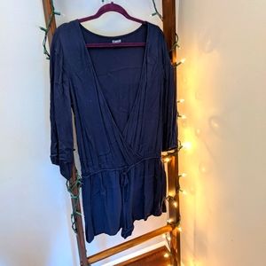 Aerie Navy Blue 3/4 Sleeved Romper (M)